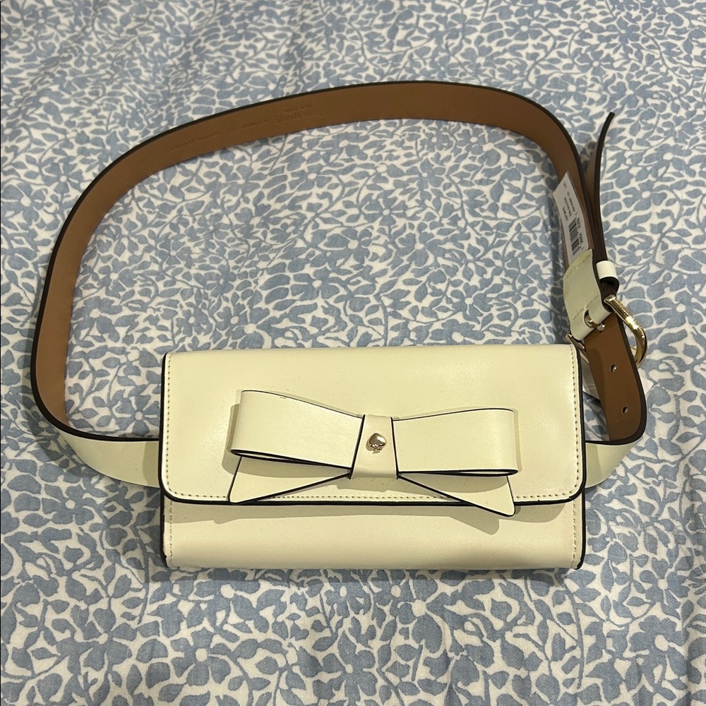 Elegant Cream Bow belt Kate spade